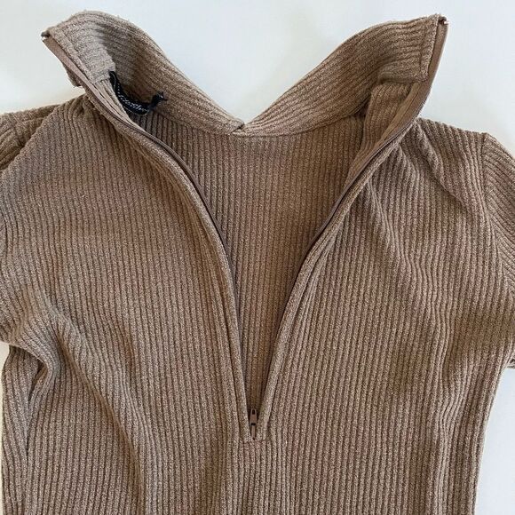 Samantha Pleet Ribbed Cafe Bodysuit XS - Picture 10 of 13